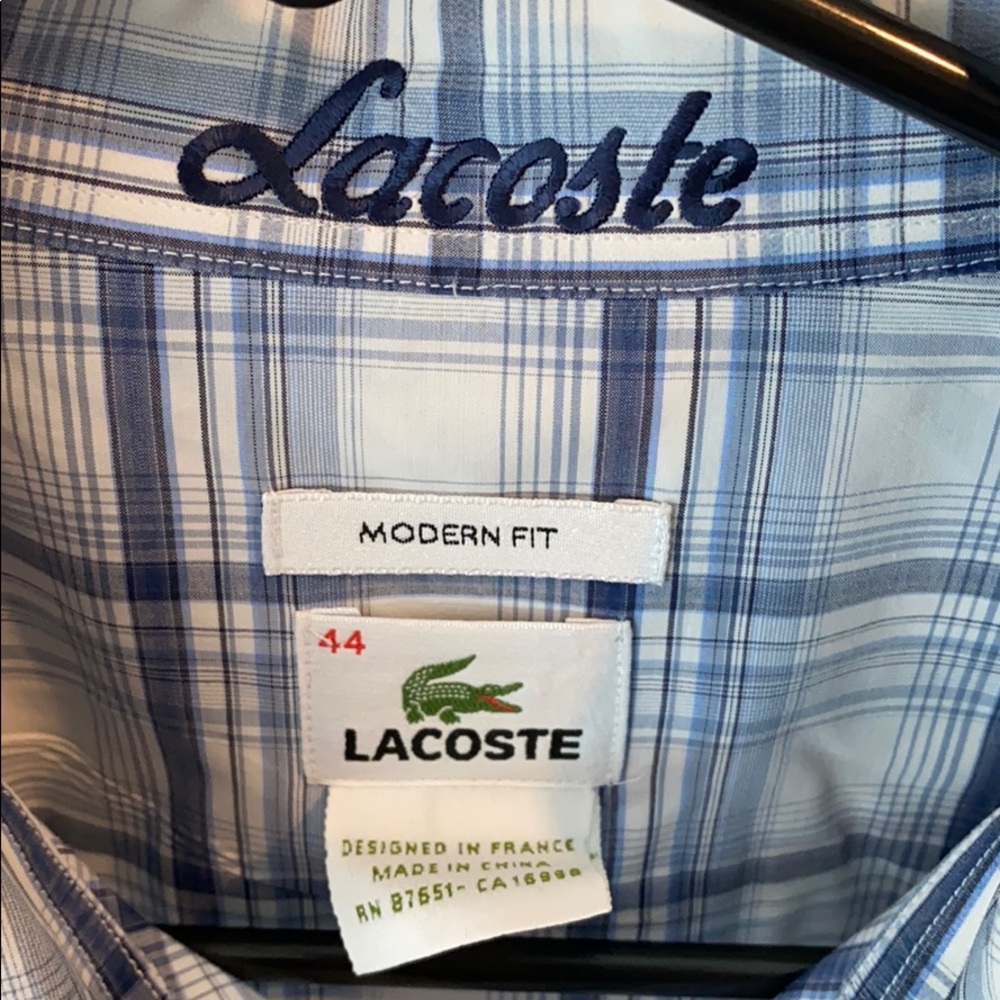 Lacoste Men’s button down shirt!